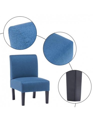 Armrest Fabric Single Leisure Chair Blue [68x50x80cm]