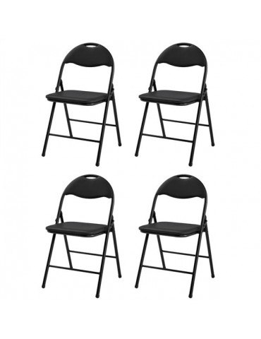 [US-W]3024 Camel Chair With 4 Foldable Leather Curved Backrests Black