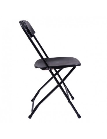 [US-W]5pcs Portable Plastic Folding Chairs Black